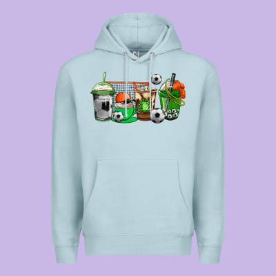 Soccer Coffee Cups Premium Hoodie Designed By Adodesignshop