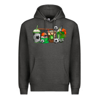 Charcoal Heather soccer coffee cups Premium Hoodie - AdoDesignShop