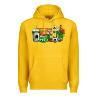 Lemon soccer coffee cups Premium Hoodie - AdoDesignShop