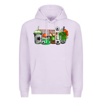 Lilac soccer coffee cups Premium Hoodie - AdoDesignShop