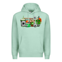 Seafoam soccer coffee cups Premium Hoodie - AdoDesignShop