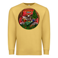 Antique Gold Baby Cow Christmas Premium Sweatshirt - RanaPortraitStore