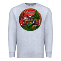 Heather Grey Baby Cow Christmas Premium Sweatshirt - RanaPortraitStore
