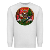 Oatmeal Heather Baby Cow Christmas Premium Sweatshirt - RanaPortraitStore