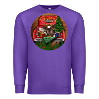 Purple Baby Cow Christmas Premium Sweatshirt - RanaPortraitStore