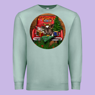 Premium Sweatshirt Baby Cow Christmas
