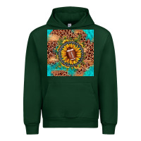 Forest Green football leopard turquoise sunflower seamless pattern Urban Hoodie - JahusDesignShop