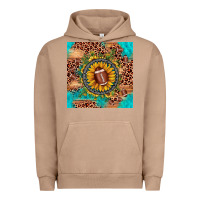 Pigment Burro football leopard turquoise sunflower seamless pattern Urban Hoodie - JahusDesignShop