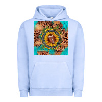 Pigment Grape Ice football leopard turquoise sunflower seamless pattern Urban Hoodie - JahusDesignShop