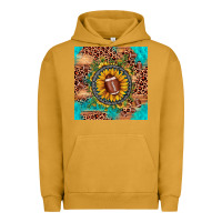 Pigment Peanut Butter football leopard turquoise sunflower seamless pattern Urban Hoodie - JahusDesignShop