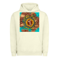 Pigment Pistachio football leopard turquoise sunflower seamless pattern Urban Hoodie - JahusDesignShop