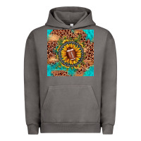 Pigment Tornado football leopard turquoise sunflower seamless pattern Urban Hoodie - JahusDesignShop