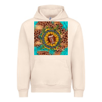Sandshell football leopard turquoise sunflower seamless pattern Urban Hoodie - JahusDesignShop