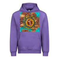 Tulip football leopard turquoise sunflower seamless pattern Urban Hoodie - JahusDesignShop