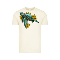 Vintage Arctic sea turtle with sunflowers Vintage Tee - Artiststas