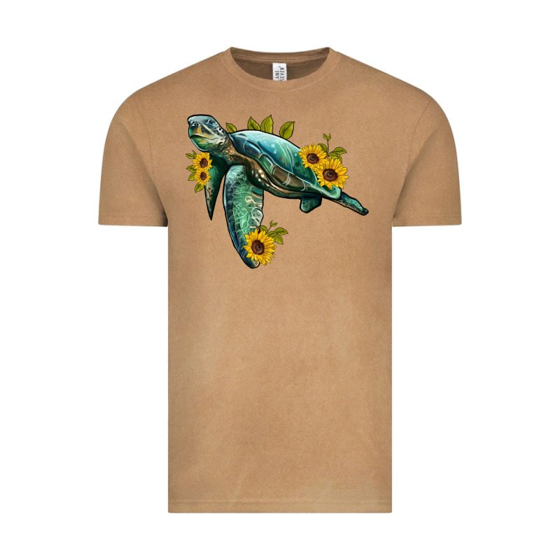Sea Turtle With Sunflowers Vintage Tee by Artiststas | Teevron