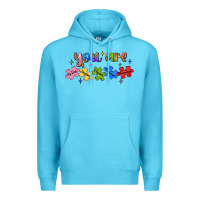 Ocean Blue you are loved autism Premium Hoodie - JahusDesignShop