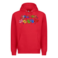 Red you are loved autism Premium Hoodie - JahusDesignShop