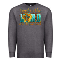 Charcoal Heather trust in the lord with all your heart Premium Sweatshirt - texasbilliewilder