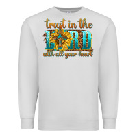 Dove Grey trust in the lord with all your heart Premium Sweatshirt - texasbilliewilder