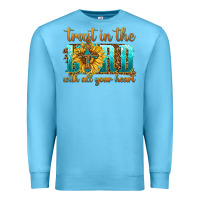 Ocean Blue trust in the lord with all your heart Premium Sweatshirt - texasbilliewilder