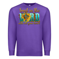 Purple trust in the lord with all your heart Premium Sweatshirt - texasbilliewilder
