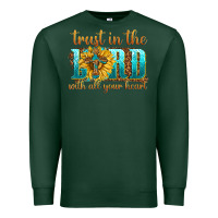 Sports Green trust in the lord with all your heart Premium Sweatshirt - texasbilliewilder
