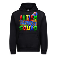 Black autısm support squad Urban Hoodie - AdoDesignShop