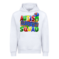 White autısm support squad Urban Hoodie - AdoDesignShop