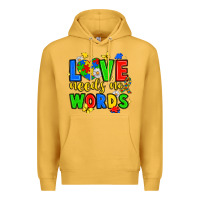 Mustard love needs no words Premium Hoodie - JahusDesignShop