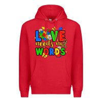 Red love needs no words Premium Hoodie - JahusDesignShop