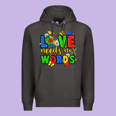 Love Needs No Words Premium Hoodie Designed By Jahusdesignshop
