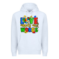 White love needs no words Premium Hoodie - JahusDesignShop