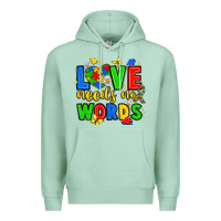 Seafoam love needs no words Premium Hoodie - JahusDesignShop