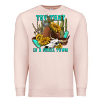 Pale Pink try that in a small town Premium Sweatshirt - texasbilliewilder