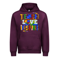 Mauve Wine teach love inspire Urban Hoodie - AdoDesignShop