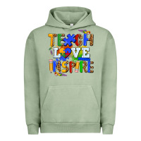 Pigment Oil Green teach love inspire Urban Hoodie - AdoDesignShop