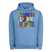 Pigment Pebble Blue teach love inspire Urban Hoodie - AdoDesignShop