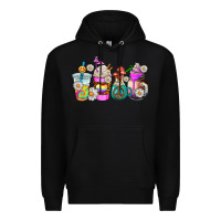 Black hippie coffee cups Premium Hoodie - AdoDesignShop