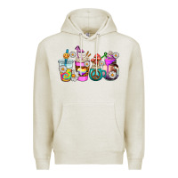 Oatmeal Heather hippie coffee cups Premium Hoodie - AdoDesignShop