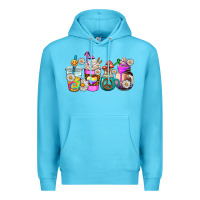 Ocean Blue hippie coffee cups Premium Hoodie - AdoDesignShop