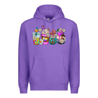 Purple hippie coffee cups Premium Hoodie - AdoDesignShop