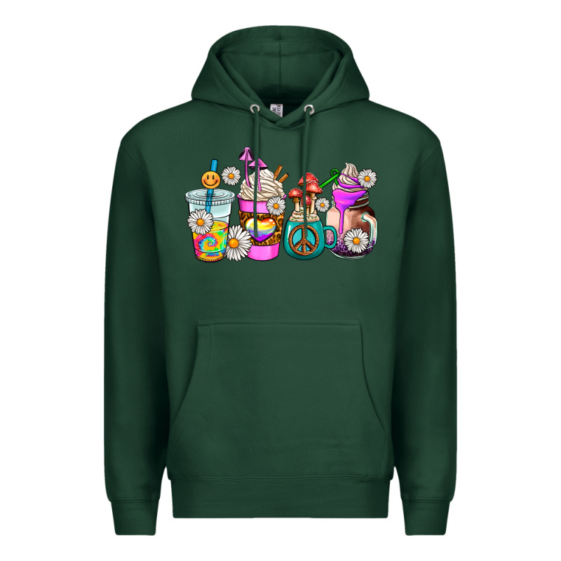 Hippie Coffee Cups Premium Hoodie by AdoDesignShop | Teevron