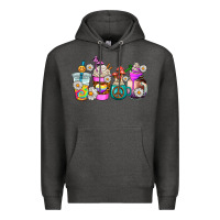 Charcoal Heather hippie coffee cups Premium Hoodie - AdoDesignShop