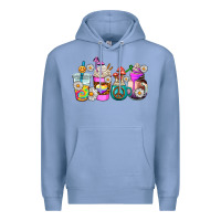 Colony Blue hippie coffee cups Premium Hoodie - AdoDesignShop