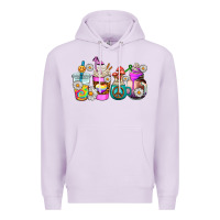 Lilac hippie coffee cups Premium Hoodie - AdoDesignShop