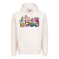 Pale Pink hippie coffee cups Premium Hoodie - AdoDesignShop