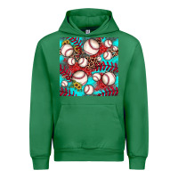 Emerald baseball leopard turquoise sunflower seamless pattern Urban Hoodie - JahusDesignShop
