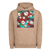Pigment Burro baseball leopard turquoise sunflower seamless pattern Urban Hoodie - JahusDesignShop