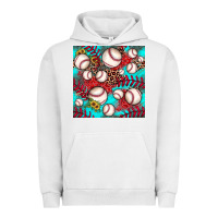Pigment Lunar Rock baseball leopard turquoise sunflower seamless pattern Urban Hoodie - JahusDesignShop